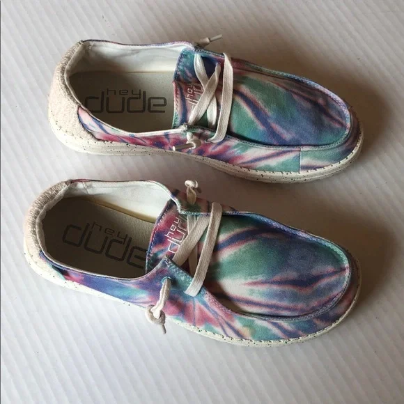 Hey Dude Women’s Wendy Shoes size 8 Rose Tie Dye - Picture 3 of 9
